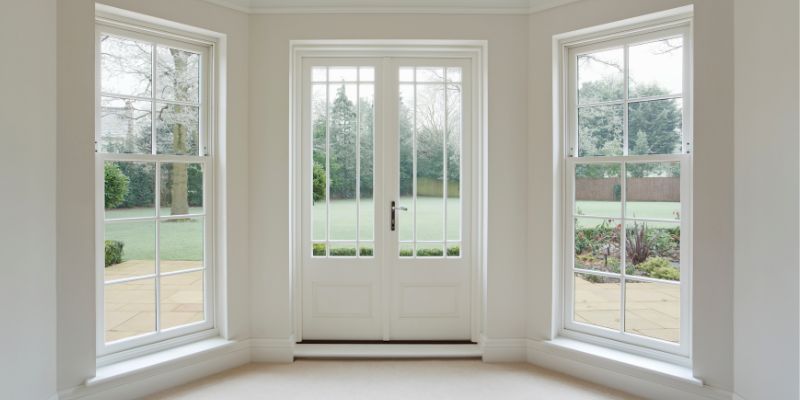 large bright open patio doors